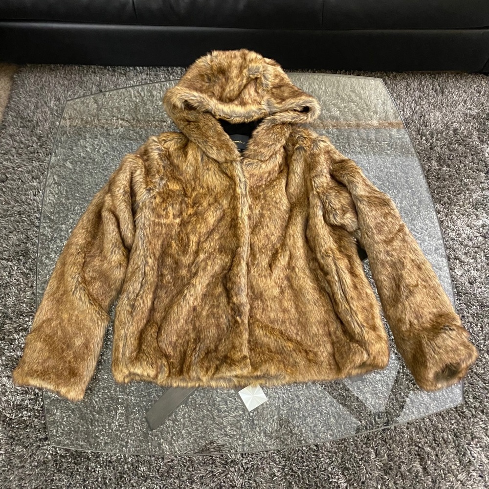 Faux Fur Hooded Jacket